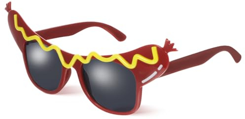 Veemoon Divertidas gafas de maquillaje para fiesta de baile, lentes de sol de perro caliente para mujer, para cumpleaños, verano, luau y celebraciones de máscaras, accesorio único de disfraz para