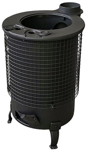 Firewood Furnace, Small Wood Burning Stove for Shed, Cast Iron Rocket Stove, Portable Camping Heater for Tent, Indoor Villa Heating and Cooking