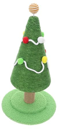 ERINGOGO Rascador de Sisal para Gatos de Forma Árbol de Navidad Juguete Rascador Navideño para Gatos de Interior para Rascarse Verticalmente Fiestas