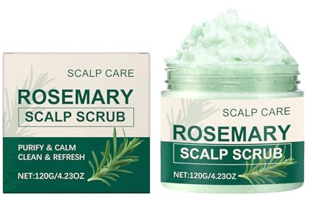 Gommage Du Cuir Chevelu Au Romarin, Avec Formule Nettoyante En Profondeur, 120 G, Exfoliant Du Cuir Chevelu Au Romarin Et À La Menthe, Traitement Gommant Les Cheveux, Pour Femmes Et Hommes