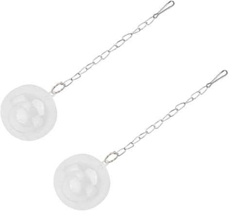 Toyvian 2 Stück Futterspender für Vögel Hänge Futterball aus Robustem Kunststoff 8cm mit Kugelkette für Papageien und Geflügel Futterspielzeug für Käfig Reisen und Camping