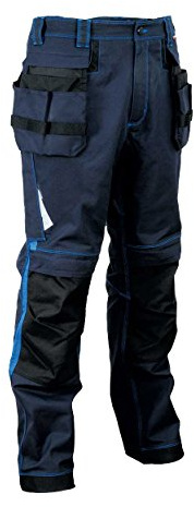 Cofra V481-0-02.Z54 - Pantaloni da lavoro Leiria, blu navy/azzurro, Z54