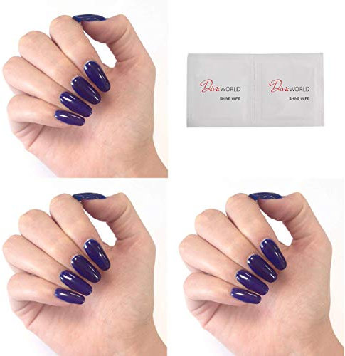 Bluesky Navy Seals Nail Polish - A24 Dark Navy Blue UV/LED Soak Off Gel Nail Polish 10ml + 2 Diva World ® Shine Wipes for FREE