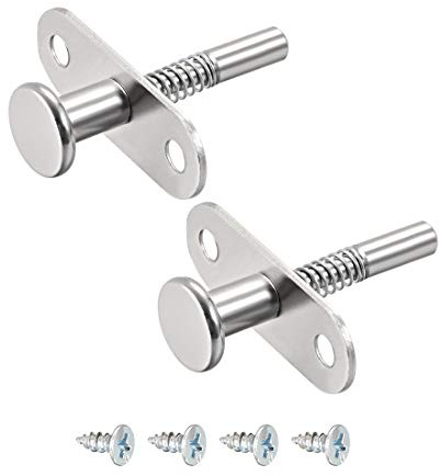 Sourcing Map Kolbenriegel, gefedert, Edelstahl, 6 mm Kopf, 6 mm Durchmesser, Feder, 60 mm Länge