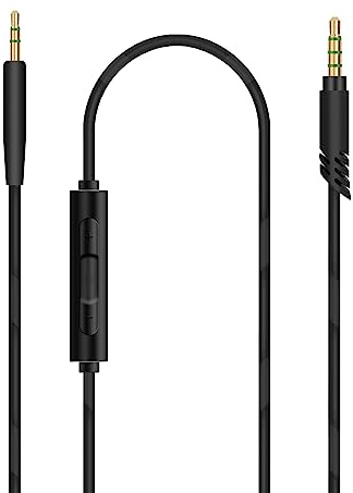 Linkidea Audiokabel mit Mikrofon für AKG Y600NC, Y500, Y50BT, Y50, Y40, N60NC, N700NC Kopfhörer, 2,5-mm-TRRS-auf-TRS-Ersatzkabel (1,5 m)