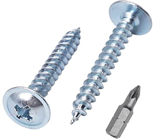 (100 Stück) Verzinkter Stahl 5,0 x 35 mm Holzschrauben Metallschrauben Modifizierter Halsspannkopf Selbstschneidend (100, 5,0 x 35 mm)