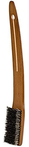 DXIUMZHP Body Brush Shower Nasse Und Trockene Körperbürste Hautbürste Mit Naturborsten, Umweltschutz Massivholz Gebogener Langer Stiel Rückenbürste (Color : Brown, Size : 17.3 * 2.4inches*1)