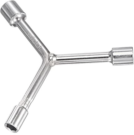 sourcing map Llave hexagonal tipo Y de 3 vías, herramienta de reparación combinada de 8 mm, 10 mm, 12 mm, 3 pulgadas