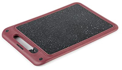 JATA HOGAR HACC4531 Planche à découper en céramique avec aiguiseur de couteaux 33,6 x 23,6 cm Peut être posé à plat et incliné - Haute résistance - Nettoyage facile