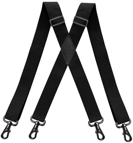 Cedrainy Men’s Suspenders Swivel Hooks X Back Susspenders with 4 Heavy Duty Braces Belt Snaps Loops