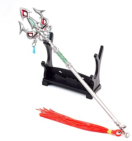 Superbuybox Link Weapon Schwert Dolch Sheild Actionfigur Spielsammlung Schreibtisch Raumdekoration Rucksack Anhänger Geschenk (Link Lightscale Trident)