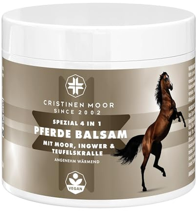 CristinenMoor Pferdebalsam mit Moor und Teufelskralle - wärmend, Pferdesalbe für Mensch mit Arnika und Rosmarin, 200ml