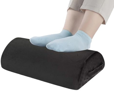 Poupangke Verstellbare Fußstütze unter dem Schreibtisch, Fußhocker aus Memory-Schaum | Ergonomischer Fußhocker - Fußstützenkissen unter dem Schreibtisch, Fußstütze mit ausziehbarer Höhe für Flugzeuge
