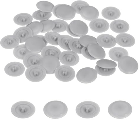 sourcing map 100PCS Screw Cap Covers, 12mm Waterproof Plastic Screw Decorative Caps for Phillips Cam Lock Nuts Self-Tapping Screws, Light Gray