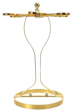 HOLIDYOYO Countertop Wine Glass Holder Iron Wine Cup Hanging Rack for Kitchen Storage Spiral Hooks Design Space-saving Stemware Display for Home Bar and Dining Room