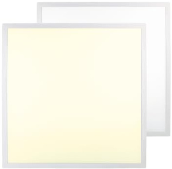 LUXULA 2er Pack LED Panel 62x62cm Rasterleuchte, 36W 3600lm, 3000K | Warmweiß, flimmerfrei, mit Netzteil 230V, LED Deckenleuchte für Rasterdecke, Einlegeleuchte, Büroleuchte, Gewerbe