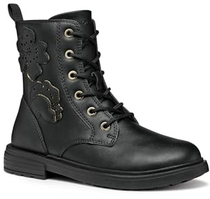 Geox J Eclair Girl - Barca alla caviglia, taglia 34 EU, colore: Nero, Nero, 34 EU