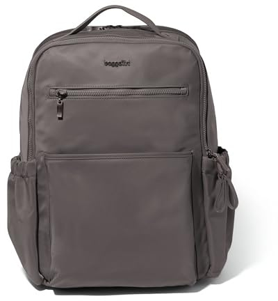 Baggallini Tribeca Expandable Laptop Backpack - 15x11 Lightweight RFID Computer Bag for Work & Travel with Luggage Sleeve