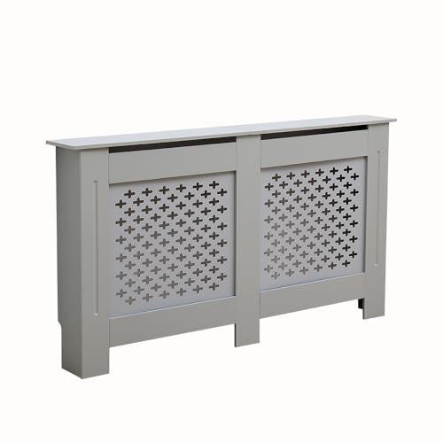 Cache-radiateur mural en bois gris extra large 172 cm