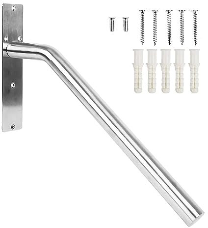 Outdoor Handlauf für Stufen - Edelstahl Wandmontage Sicherheits-Haltegriff mit rutschfestem gerändeltem Design für 1-3 Stufen Treppen - Langlebige und sichere Unterstützung