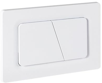 Plaque Déclenchement Pour Geberit Sigma 01/20/30 & UP320 & 300 Blanc Mat | Empyreal Pièces De Rechange Avec Jeu De Levier De Chasse Et Cadre De Montage, 115883161, Système Double Chasse