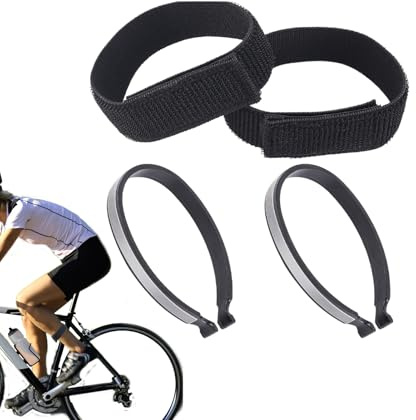 Mppchhn Attache pour Pantalon de Vélo - Pinces pour Pantalon de Vélo | 1 Paire de Fixations Sécurisées pour Chevilles Réglables pour Pantalons Élastiques Pêche Extérieur Sports Loisirs