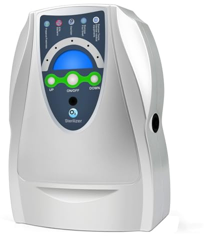 FULLGUEEN Generatore della macchina dell'ozono,Ozonatore d'acqua multiuso con timer per aria, acqua, cibo, casa, camera, auto