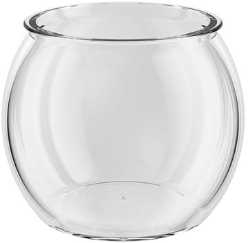 Ciotola per pesci rotonda, trasparente, decorazione per la casa, contenitore per animali acquatici, vaso idroponico per piante da tavolo e soggiorno (M)