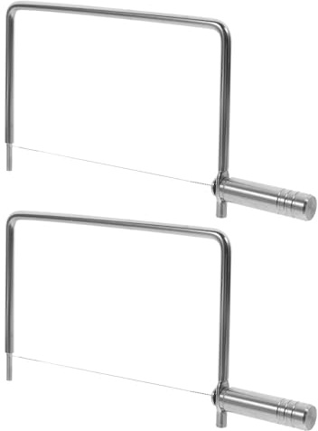 Alipis 2 Pièces Coupe-fromage Fil Inox avec Poignée Ergonomique Trancheuse Polyvalente pour Fromage Beurre Légumes Ustensile de Cuisine et Précis