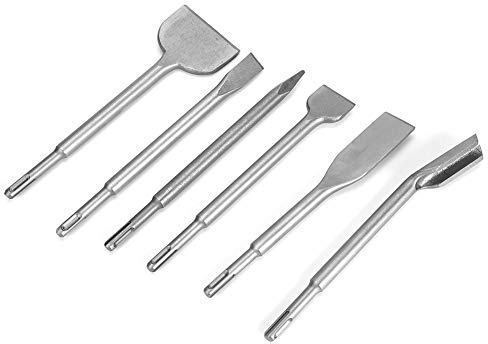 Haofy Juego de Cinceles de Taladro SDS Plus, Martillo Rotativo de Alto Rendimiento, Herramienta de Eliminación de Pared de Larga Vida útil para Perforación de Cemento, Azulejos y Ladrillos, 6 uds.