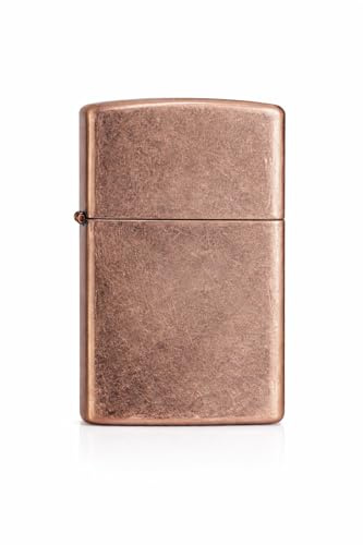 Accendino a Benzina Ricaricabile Rame Vintage in Metallo Flip Top