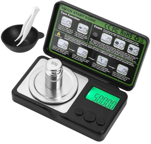 Gyxova Feinwaage Hochpräzise, 100g/0.001g Goldwaage, LCD Digitalwaage | Präzisionswaage, 7 Einheiten Grammwaage,Tara Funktion,Briefwaage, Electronische Milligramm Waage für Schmuck, Kaffee, Küche