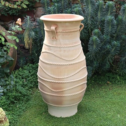Palatina-Keramik | riesige XXL Terracotta Amphore Pflanzgefäß| 130 cm hoch | handgefertigt | winterfester Blumentopf für Garten Außen Cistus