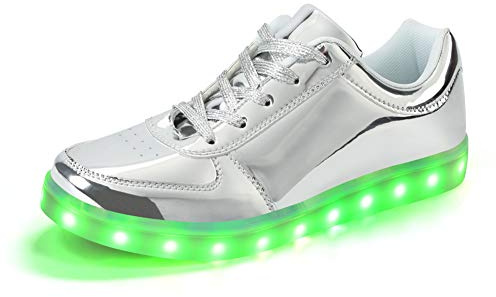 Padgene Baskets à lacets à LED clignotantes unisexes, pour fête, danse, Halloween, Noël, Nouvel An, 37 1/3 EU