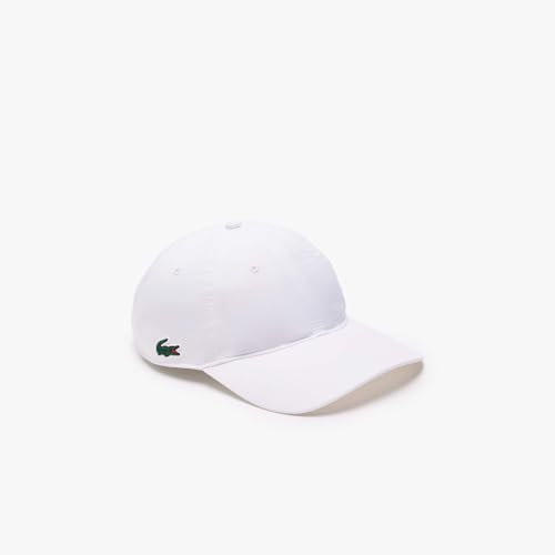 Lacoste Herren Cap RK2662, Männer Schirmmütze,Visor Cap,Oben offen,Tennis,Golf,Regular Fit,Weiß,TU (Einheitsgröße)