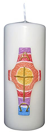 Påskljus med vaxmotiv ca 150 x 60 mm