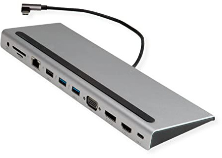 VALUE Estación de Acoplamiento multipuerto USB 3.2 Gen 2, 4K HDMI/DP, VGA, USB, Lector de Tarjetas, PD, LAN, Audio