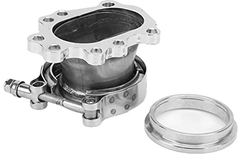Turbo Downpipe, 8 bulloni Turbo Downpipe Flangia in acciaio inossidabile 2.5in V Band Conversion Adapter per T25 T28 GT25 GT28
