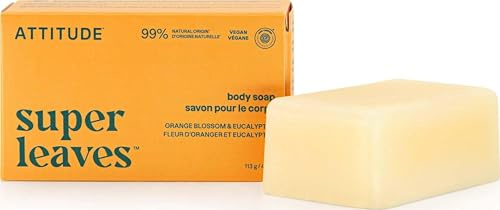 ATTITUDE EWG Verified, Körperseife, natürliche Herkunft, schützt und beruhigt die Haut, vegan, Orange Kardamom, 113 g