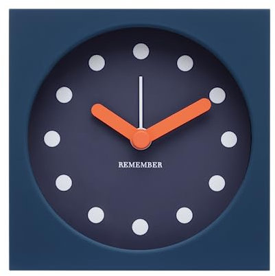 REMEMBER Tischuhr mit Weckfunktion - stilvolles Design trifft auf zuverlässige Funktionalität - Kleiner Wecker analog ohne Ticken mit einfacher Bedienung