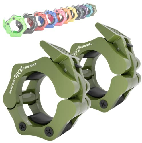 WARM BODY COLD MIND Verstärkt 50mm Hantelverschlüsse/Olympic Barbell Collars - Schnellverschluss Hantel Clips, Olympische Hantelverschluss, Langhantel Klemmen, Hantelklemmen