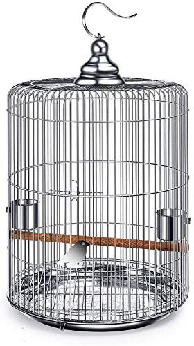 Vogelkäfig Reise Papageienkäfig, Geschenk für Vogelliebhaber Vogelkäfig Edelstahl Vogelkäfig groß mit Metallhaken (Mehrfarbig)
