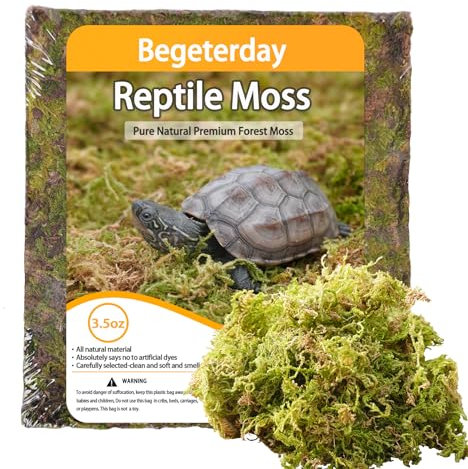 Begeterday 100g Pure Natural Reptile Moss for Humidity, Great for Snakes, Turtle and Other Reptiles, Good for Terrariums for Reptiles & Amphibians