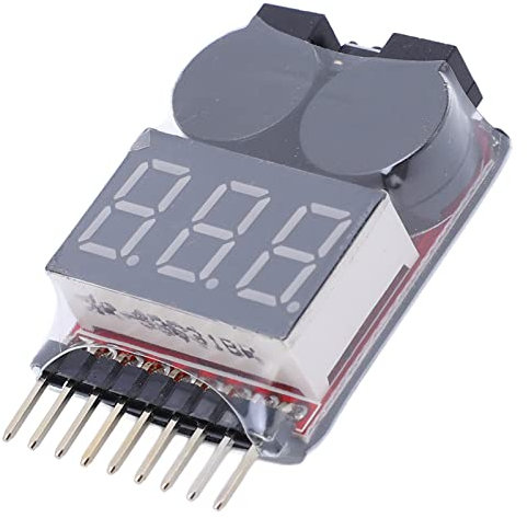 NDNCZDHC 10Pcs Lipo Battery Tester, 2 in 1 Lithium Battery Low Voltage Alarm Lithium Battery Monitor Low Voltage Cutoff Battery Voltage Tester for 1-8s Battery