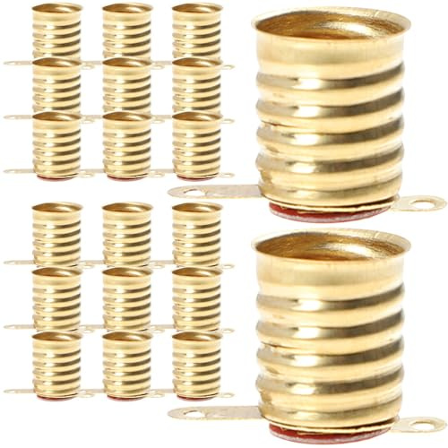 Housoutil Lampenbasis E10 Kupfer Glühbirnenfassung Mini Led Für Elektrische Tests Physik Experimente Diy Schule Und Heimlabor Schraubfassung