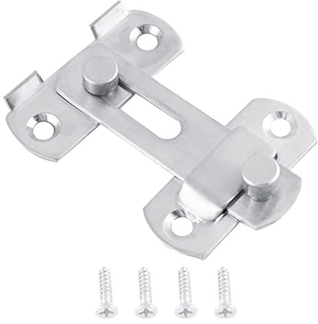 Edelstahl-Haspenriegel, Sicherheits-Packlock-Verschluss, Haspenschloss-Set, Türschlösser, Haspenriegel, Sicherheitstor-Türschloss, Vorhängeschloss, Haspenschloss für Zauntor, Scheunentor