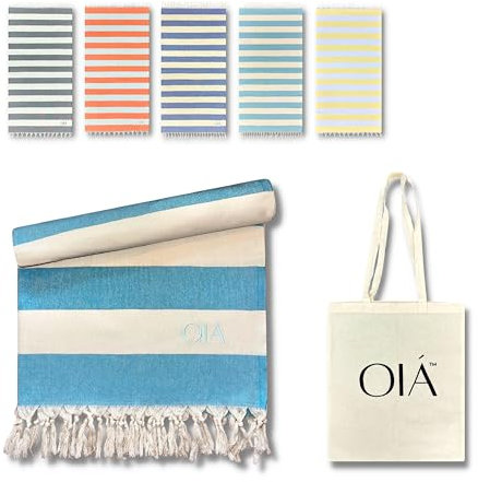 OIÁ Turquoise hammam towel, peshtemal, beach towel, fitness towel, yoga towel, shower towel, sauna towel, fouta towel, bath towel, sauna towel, 100% cotton