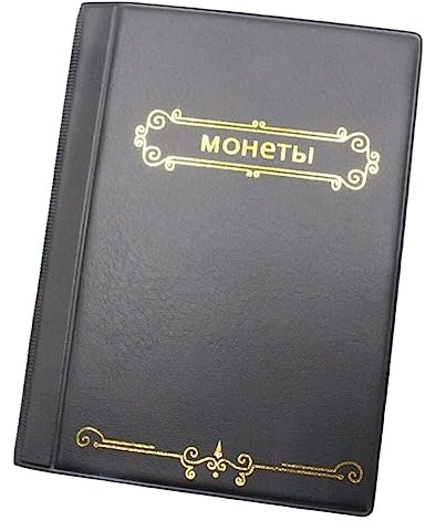 dijiusidy Münzalbum 120 Taschen World Coins Collection Bücherkoffer Ordner Business Office Kleiner Sammelorganizer Halter, Schwarz
