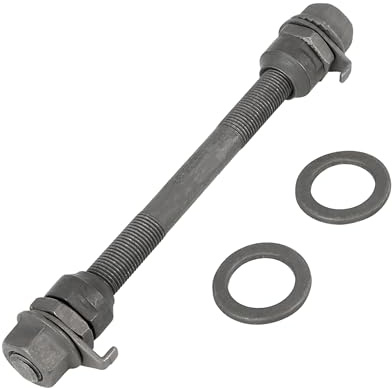 A ABSOPRO Mozzo Ruota Asse Anteriore 9.5mm Albero Solido Nero per Bicicletta MTB