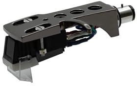 My Needle Store M7HST Clear Diamond Tip Turntable Cartridge on Titanium colored Headshell, Compatible with most Turntables Accepting Standard 1/2 Headshell-Mounted cartridges (Grey)
